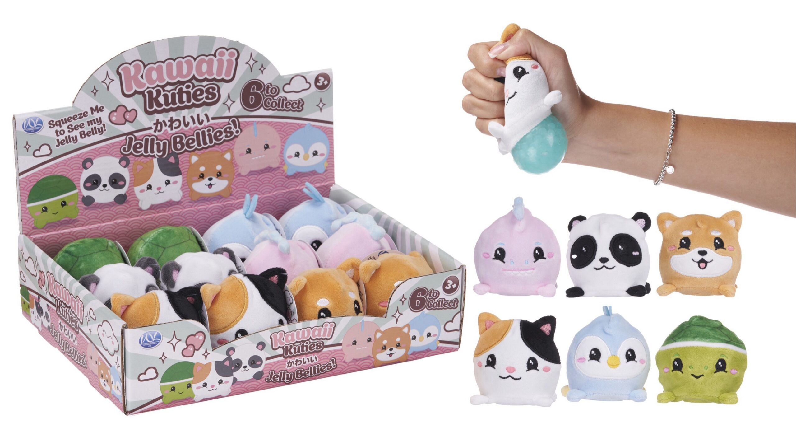 KAWAII Kuties Squishy con Jelly Belly  In espo da 12pz 6ass…x96